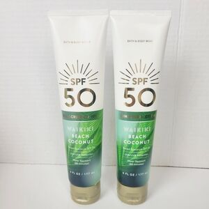 Bath & Body Works SPF 50~Waikiki Beach Coconut–Sunscreen Lotion~6 oz~Lot of 2